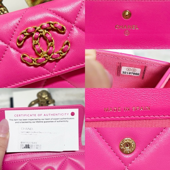 Authentic Chanel 19 Barbie Pink CC Card Wallet - Picture 13 of 13